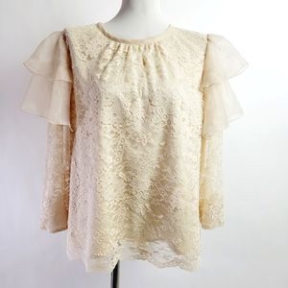 Rachel Parcell lace top ivory XL like new